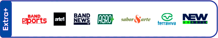 Band Sports, Arte 1, Band News, Agro+, Sabor e Arte, Terra Viva e New Brasil
